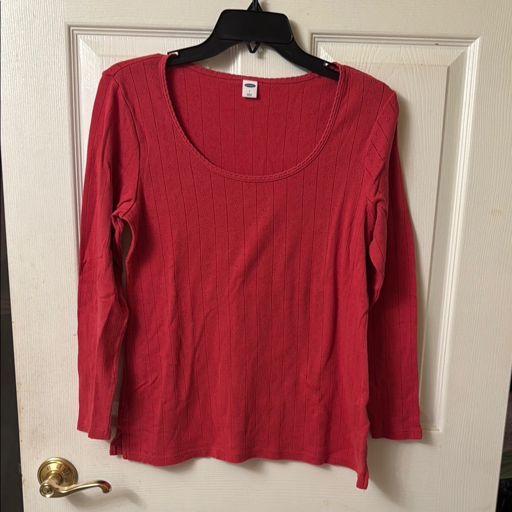 Women's Raspberry Long Sleeve Sweater Top